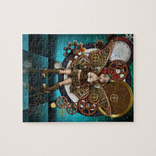 Steampunk Puzzle met Gift Box Legpuzzel (Horizontaal)
