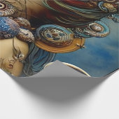 Steampunk Queen Art inpakpapier (Hoek)