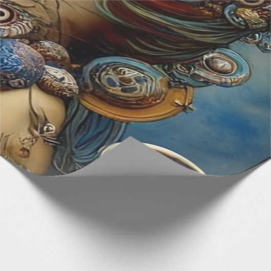 Steampunk Queen Art inpakpapier (Hoek)