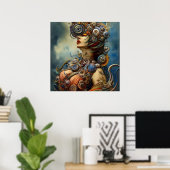 Steampunk Queen Art Poster (Thuiskantoor)
