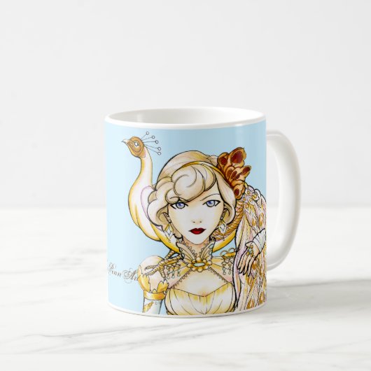 Steampunk Queen en Peacock Mok (Voorkant rechts)