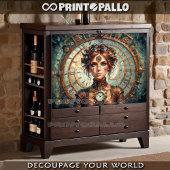 Steampunk Queen of Time and Watches Tissuepapier