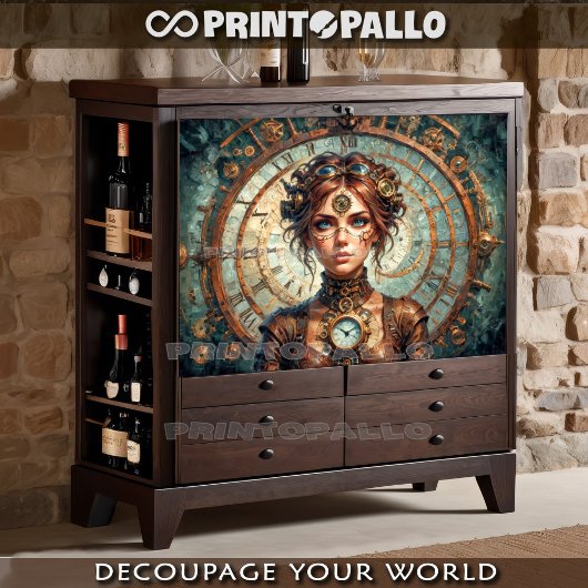 Steampunk Queen of Time and Watches Tissuepapier