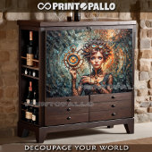 Steampunk Queen of Watch en Time Dimension Tissuepapier