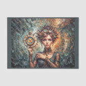 Steampunk Queen of Watch en Time Dimension Tissuepapier (Voorkant)