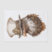 Steampunk Quirky Ongebruikelijke Kip Decoupage LT Tissuepapier (Voorkant)