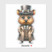 Steampunk Quokka Sticker (Vel)