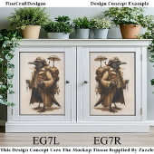 Steampunk Raaf Ontdekkingsreiziger EG7R Découpage Tissuepapier