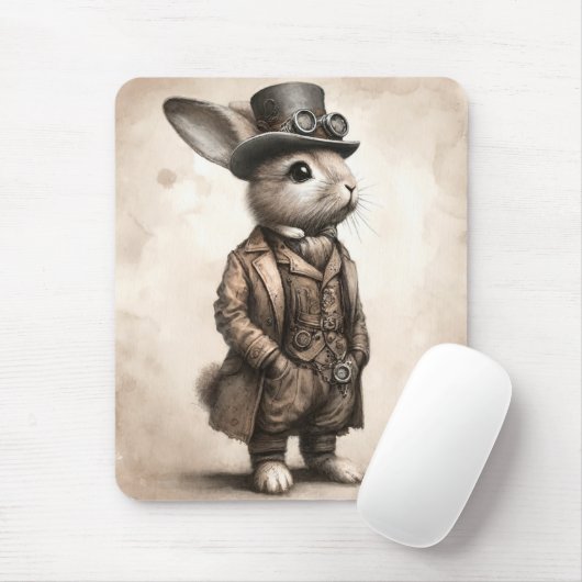 Steampunk Rabbit Muismat (Met muis)