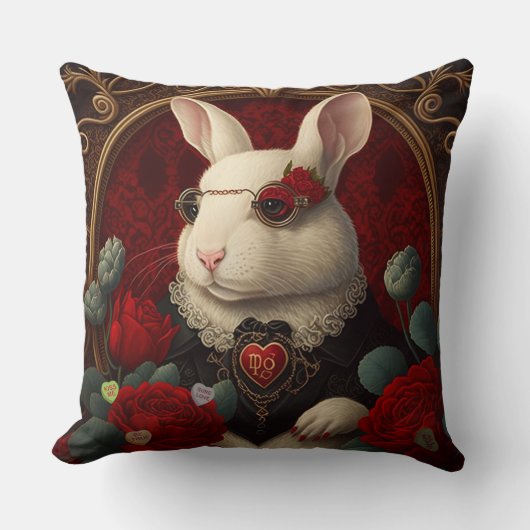 Steampunk Rabbit Pillow Fantasy Pillow Kussen (Voorkant)