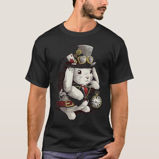Steampunk Rabbit Steampunk Bunny T-shirt (Voorkant)