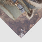 Steampunk Raccoon Tissuepapier (Detail)