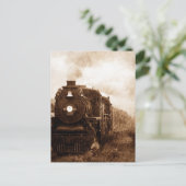 Steampunk Railroad Antiek Steam Train Briefkaart (Staand voorkant)