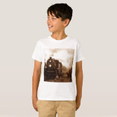  Steampunk Railroad Antiek Steam Train T-shirt (Voorkant volledig)