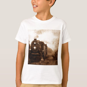  Steampunk Railroad Antiek Steam Train T-shirt
