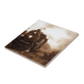  Steampunk Railroad Antiek Steam Train Tegeltje (Zijkant)