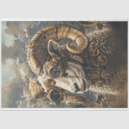 Steampunk Ram Horns Decoupage Tissuepapier