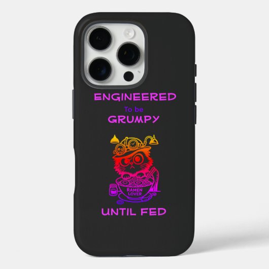 : Steampunk Ramen Kat Grappige Anime iPhone 16 Pro Case-Mate iPhone Case (Achterkant)