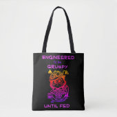 Steampunk Ramen Kat Grappige Anime Zwarte Tote Bag (Voorkant)
