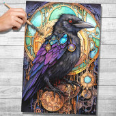 Steampunk Raven 3 Decoupage papier