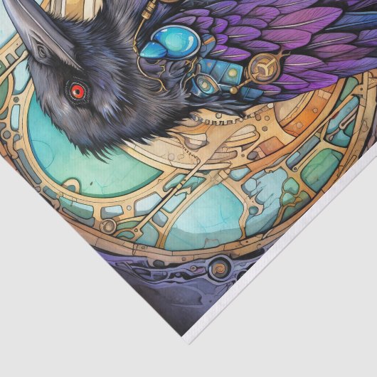 Steampunk Raven 3 Decoupage papier (Detail)