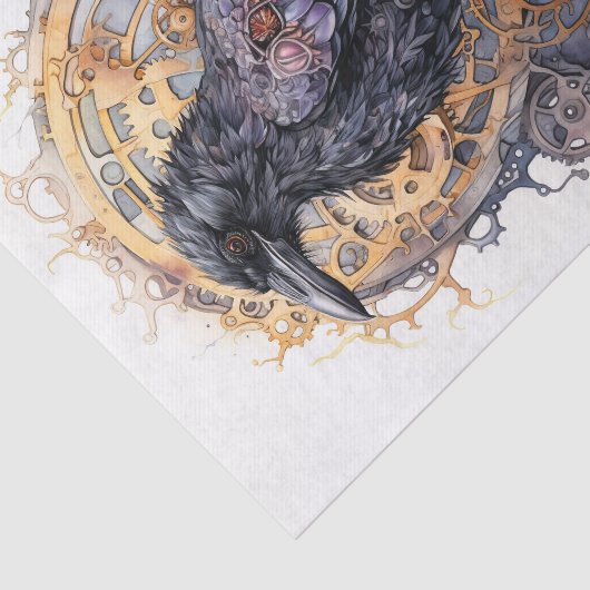Steampunk Raven 4 Decoupage papier (Detail)