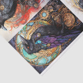 Steampunk Raven Collage 1 Decoupage papier (Detail)