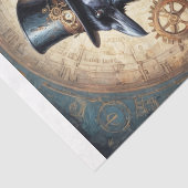 Steampunk Raven Decoupage Tissuepapier (Detail)