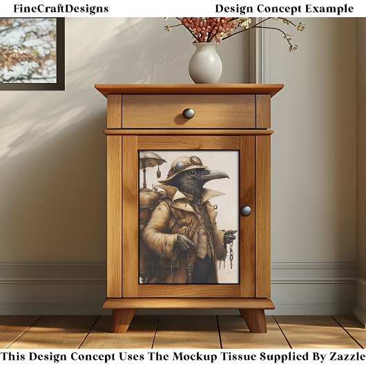 Steampunk Raven Explorer Adventurer EG7R Decoupage Tissuepapier