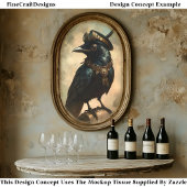 Steampunk Raven, Goggles & Collar BQ8 Decoupage Tissuepapier