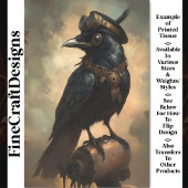 Steampunk Raven, Goggles & Collar BQ9 Decoupage Tissuepapier