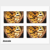 steampunk rechthoekige sticker (Vel)