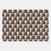 Steampunk Red Binocles Pet Kerstmis Inpakpapier Vel (Voorkant)