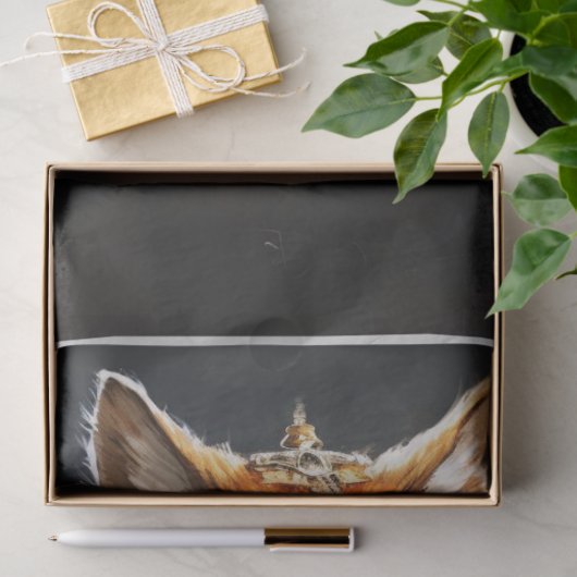 Steampunk Red Fox Uniform Decoupage Tissuepapier (Geschenk)