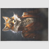 Steampunk Red Fox Uniform Decoupage Tissuepapier (Voorkant)