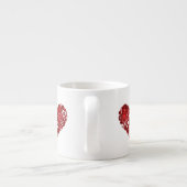 Steampunk Red Gears Heart Espresso Kop (Achterkant)