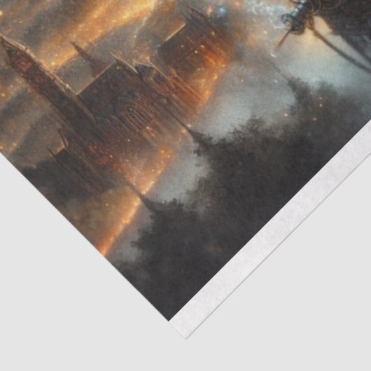 Steampunk Red Panda Adventure Decoupage Tissuepapier (Detail)