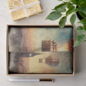 Steampunk Red Panda Balloon Voyage Decoupage Tissuepapier (Geschenk)