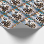 Steampunk Reindeer Cadeaupapier (Hoek)