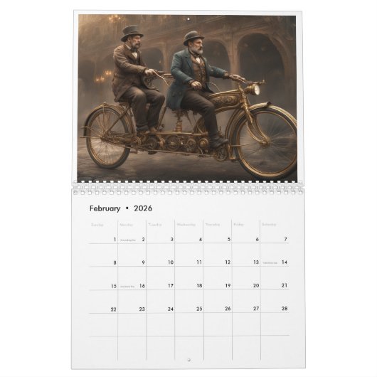 Steampunk Reiskalender Kalender (Feb 2026)