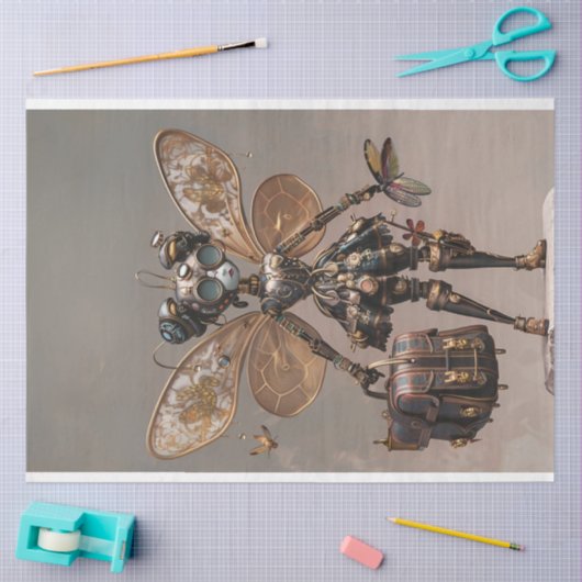 Steampunk Reizende Fairy Decoupage Tissuepapier (Craft)