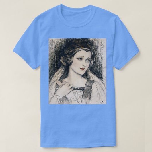 Steampunk Renaissance, mooie Ren vrouw T-shirt (Design voorkant)