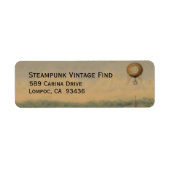 Steampunk Retouradres Label (Voorkant)