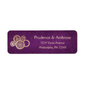 Steampunk Retouradreslabel Etiket (Voorkant)