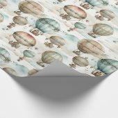  Steampunk Retro Ballonnen Cadeaupapier (Hoek)