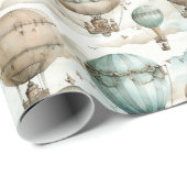  Steampunk Retro Ballonnen Cadeaupapier (Rol Hoek)