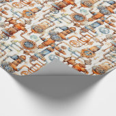 Steampunk Retro  Cadeaupapier (Hoek)