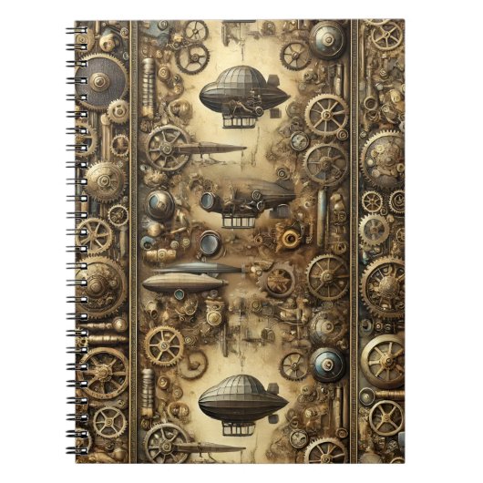 Steampunk Retro-Futuristisch Notitieboek (Voorkant)