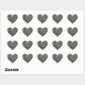Steampunk Retro hart van tandwielen Sticker (Vel)