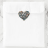 Steampunk Retro hart van tandwielen Sticker (Tas)